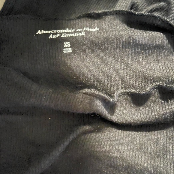 Abercrombie slash top ribbed long sleeve xs black - Picture 4 of 4